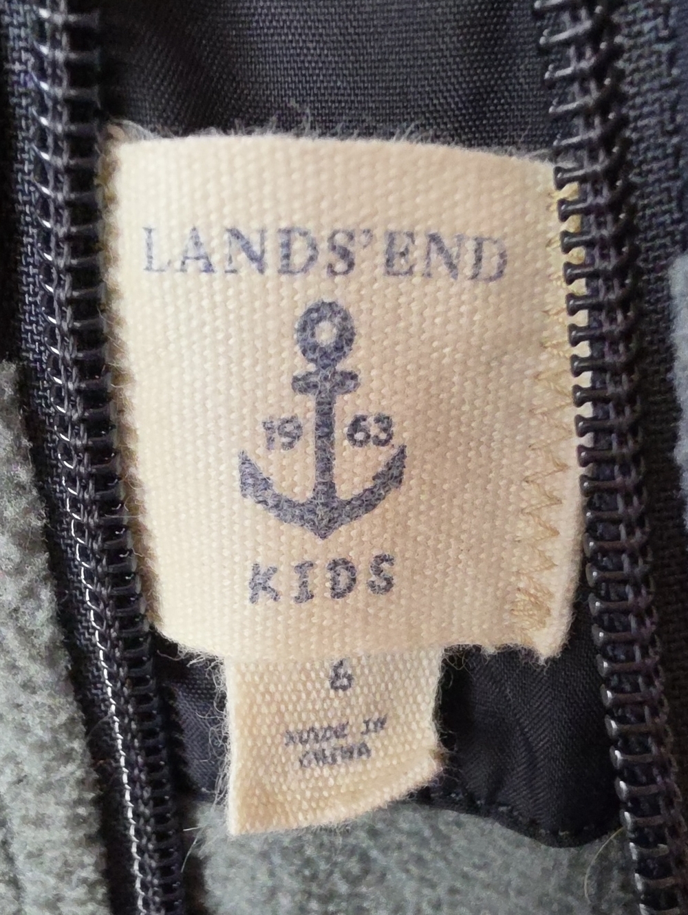 LANDS' END Navy Blue Gray Fleece Adjustable Straps Gorpcore Winter Snow Bibs 6 - Picture 4 of 7